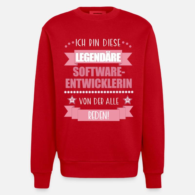 Softwareentwicklerin Codeexpertin süßes Geschenk - Heavyweight Oversized Organic Crew Neck Made in EU - Rot