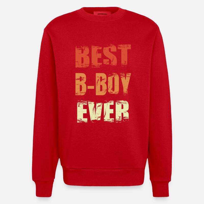 Meilleur B-Boy de tous les temps - Sweat bio épais oversize fabriqué en UE - rouge