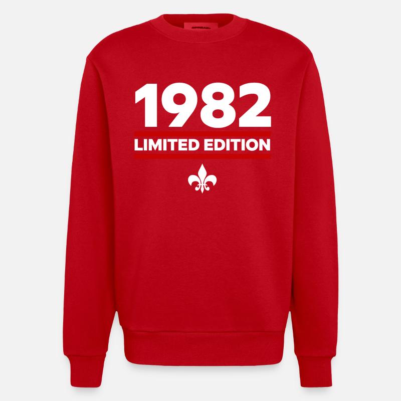 1982 Limited Edition - Heavyweight Oversized Organic Crew Neck Made in EU - Rot