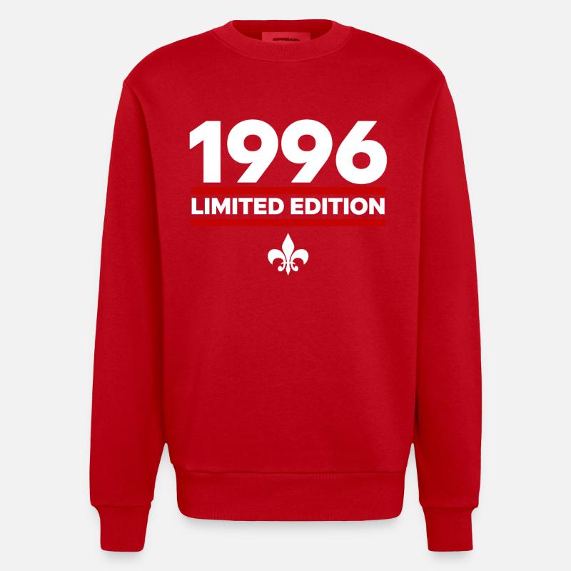 1996 Édition limitée - Sweat bio épais oversize fabriqué en UE - rouge