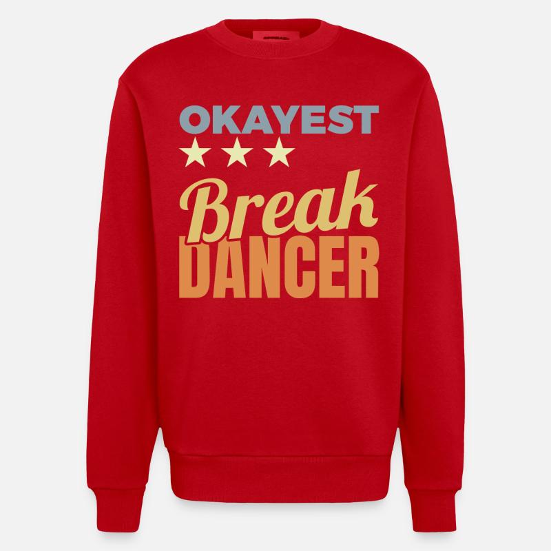 Breakdancer moyen - Sweat bio épais oversize fabriqué en UE - rouge