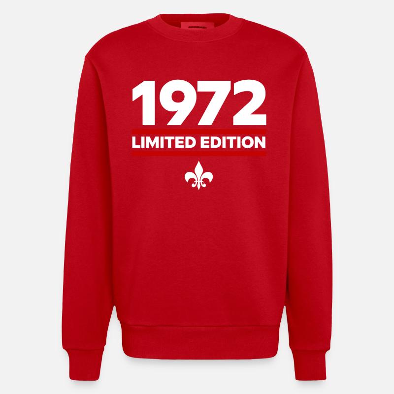 Édition limitée de 1972 - Sweat bio épais oversize fabriqué en UE - rouge