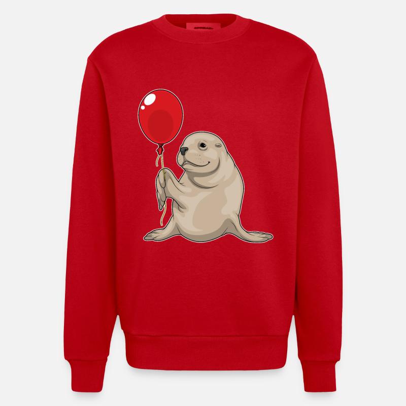 Ballon de phoque - Sweat bio épais oversize fabriqué en UE - rouge