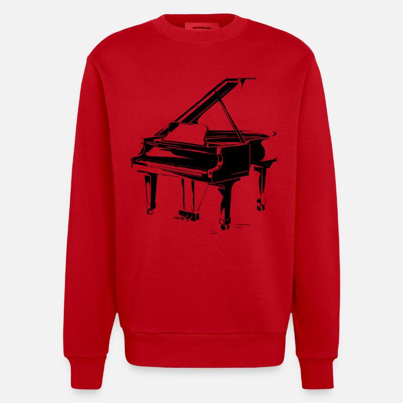 Dessin d’aile - Sweat bio épais oversize fabriqué en UE - rouge