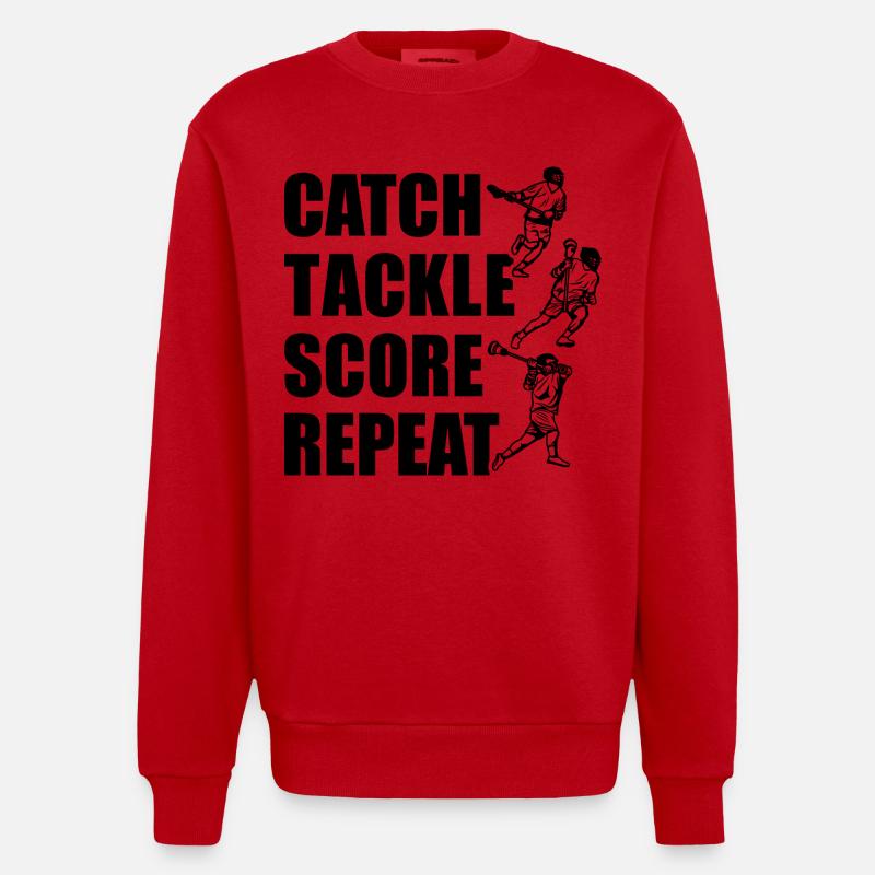 Attraper, plaquer, pointer, répéter - Sweat bio épais oversize fabriqué en UE - rouge