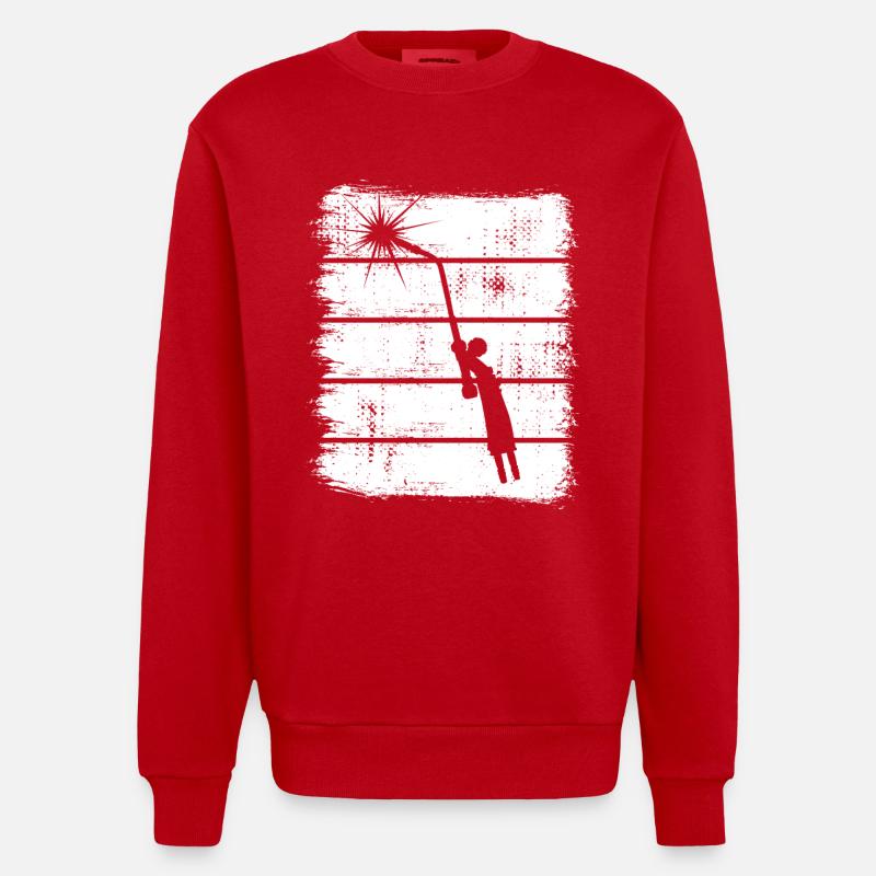 Électrode de soudage - Sweat bio épais oversize fabriqué en UE - rouge