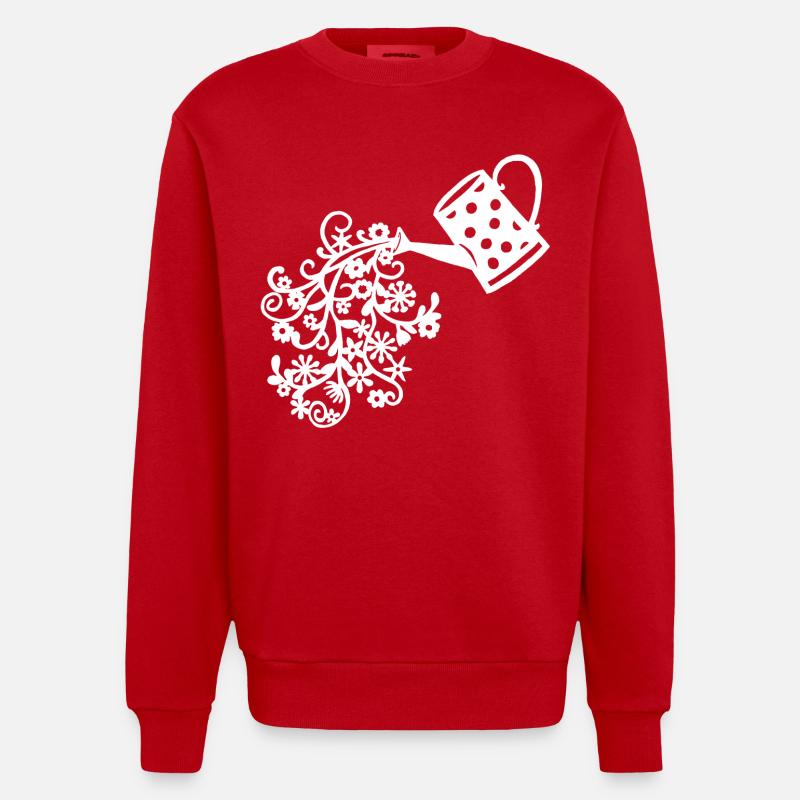 Le retour du printemps (blanc) - Sweat bio épais oversize fabriqué en UE - rouge