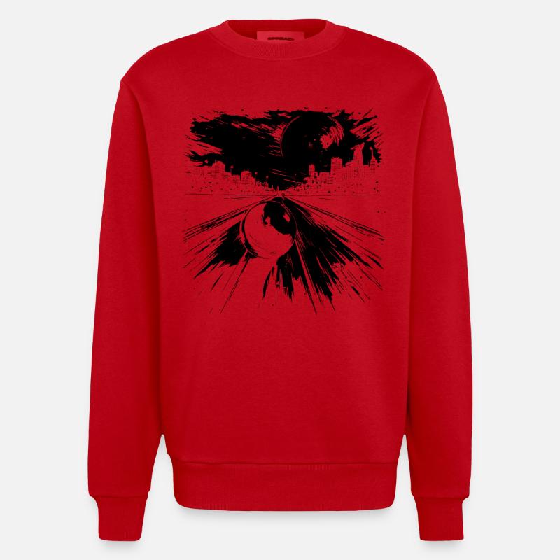 Bowling - Heavyweight Oversized Organic Crew Neck Made in EU - red