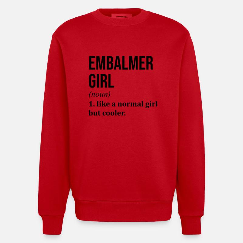 embaumeur - Sweat bio épais oversize fabriqué en UE - rouge