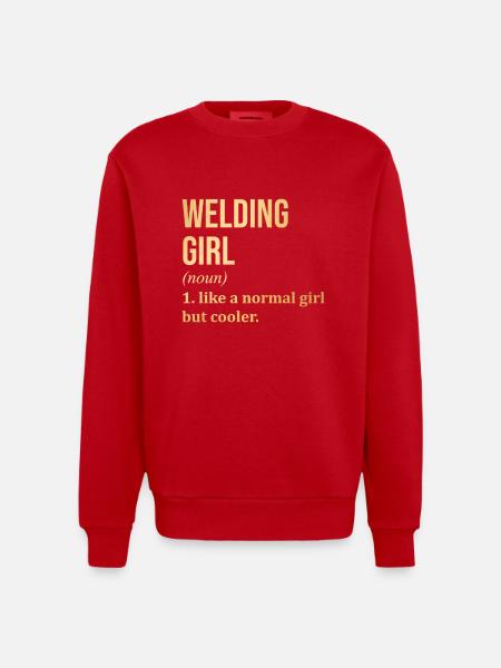 Soudage Soudage - Sweat bio épais oversize fabriqué en UE - rouge