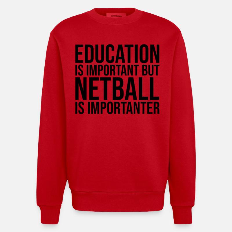 Netball - Sweat bio épais oversize fabriqué en UE - rouge