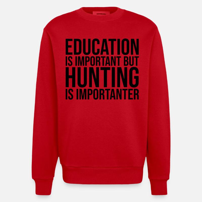 Jagd - Heavyweight Oversized Organic Crew Neck Made in EU - Rot