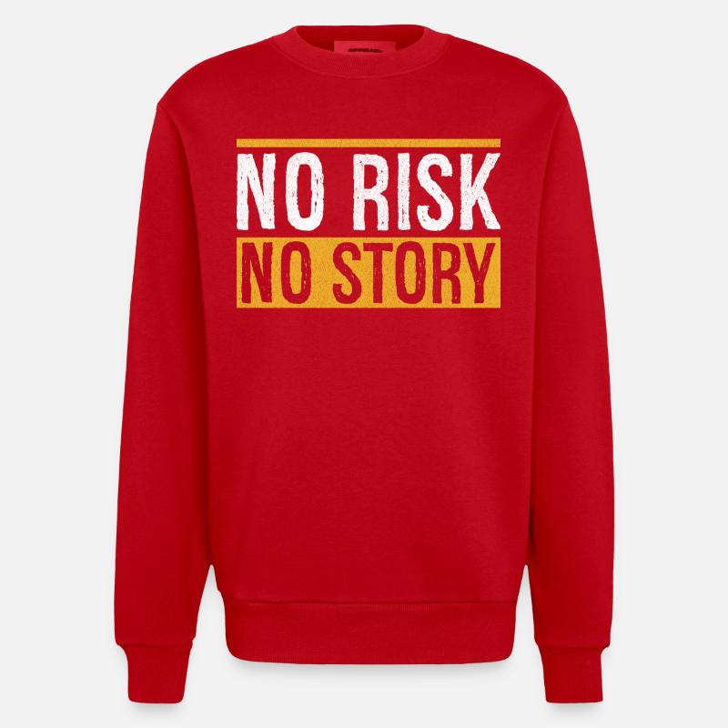 Pas de risque, pas d’histoire - Sweat bio épais oversize fabriqué en UE - rouge