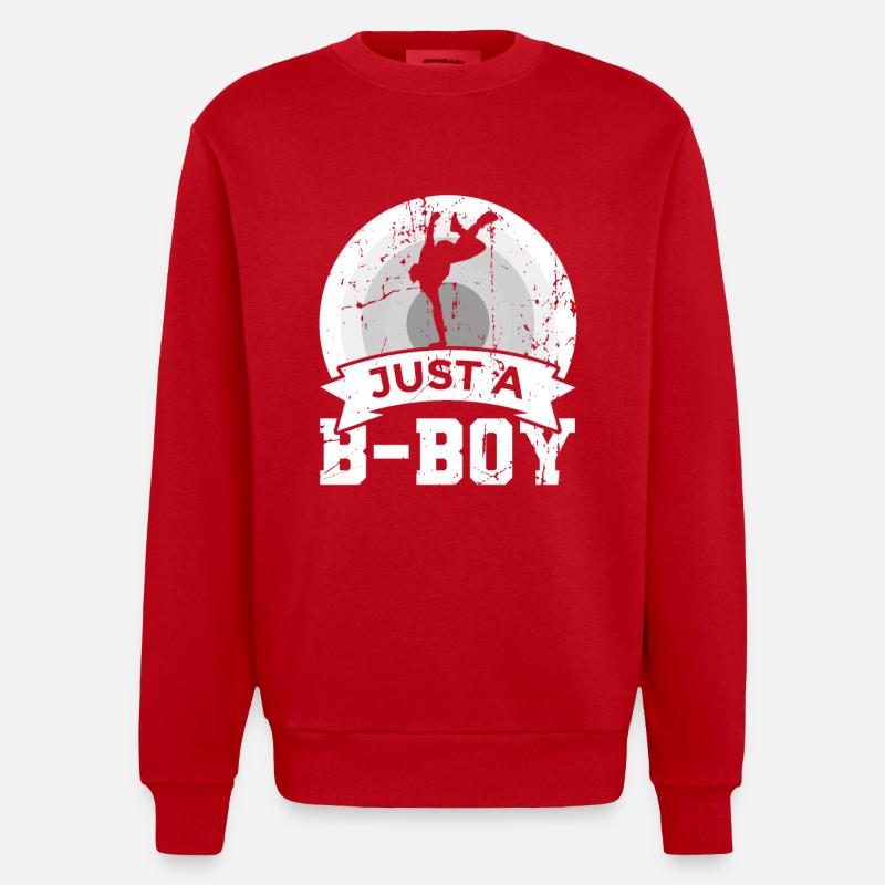 Just a B Boy - Heavyweight Oversized Organic Crew Neck Made in EU - red