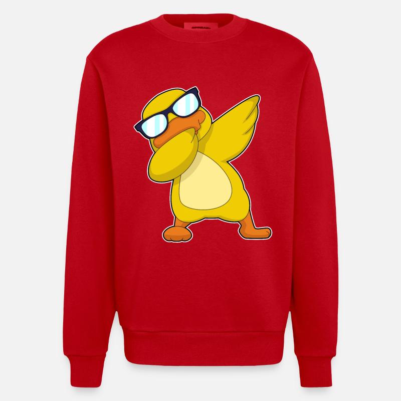 Danse Hip Hop Canard - Sweat bio épais oversize fabriqué en UE - rouge