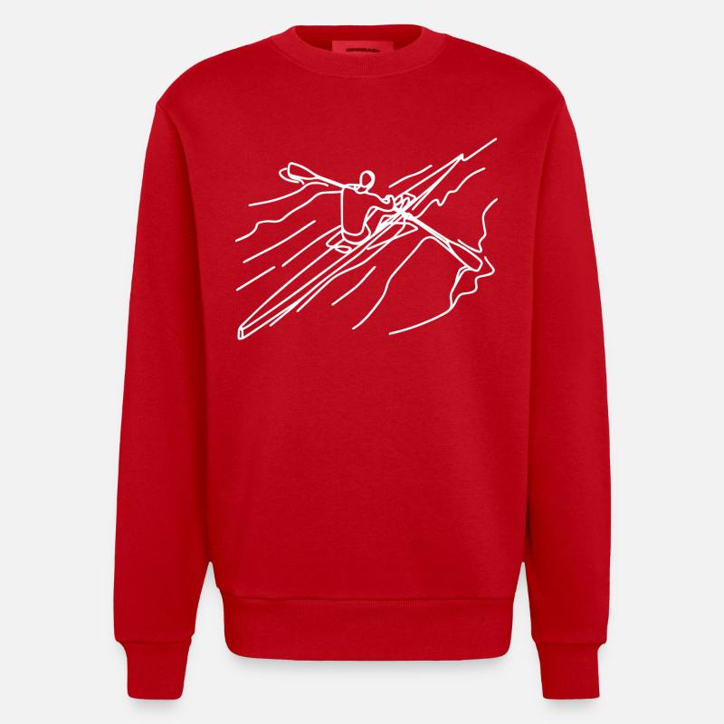 Rameur - Sweat bio épais oversize fabriqué en UE - rouge