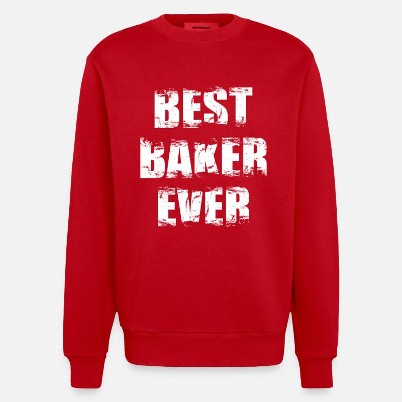 Der beste Bäcker aller Zeiten - Heavyweight Oversized Organic Crew Neck Made in EU - Rot