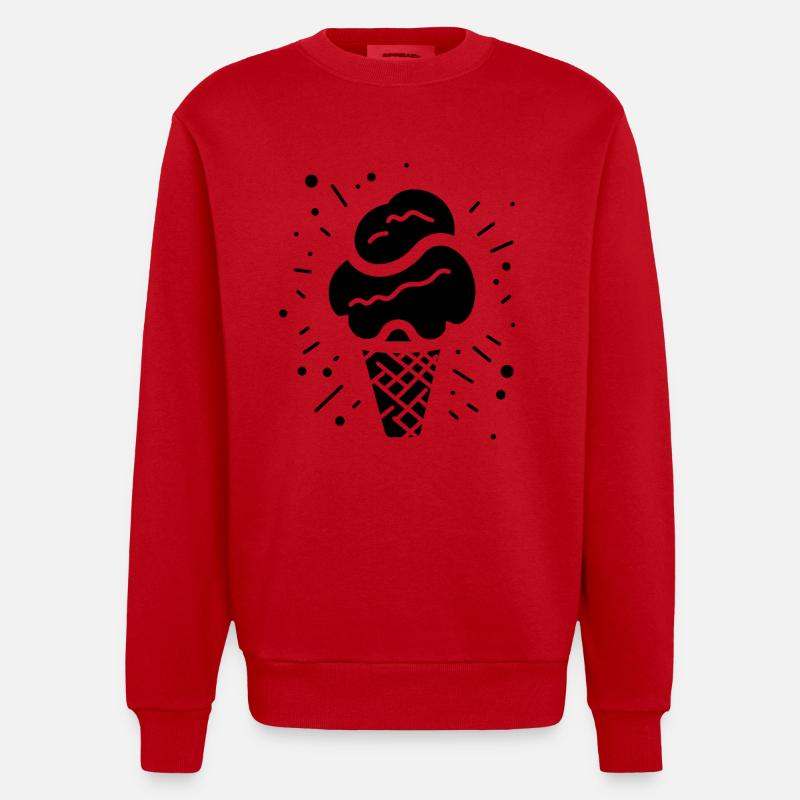 Eiscreme - Heavyweight Oversized Organic Crew Neck Made in EU - Rot
