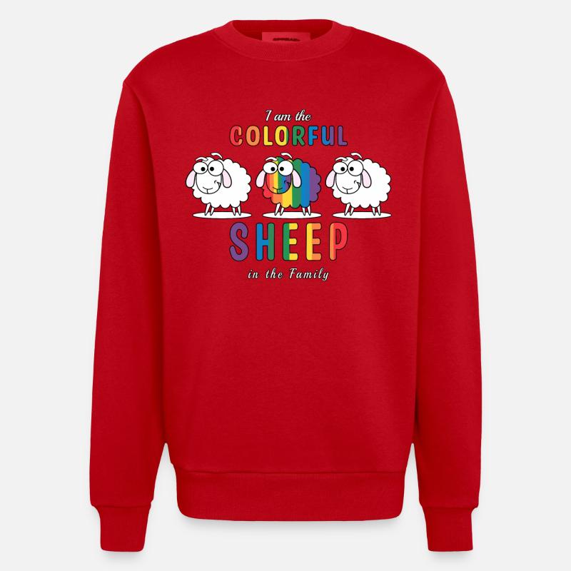 Das bunte Schaf - Heavyweight Oversized Organic Crew Neck Made in EU - Rot