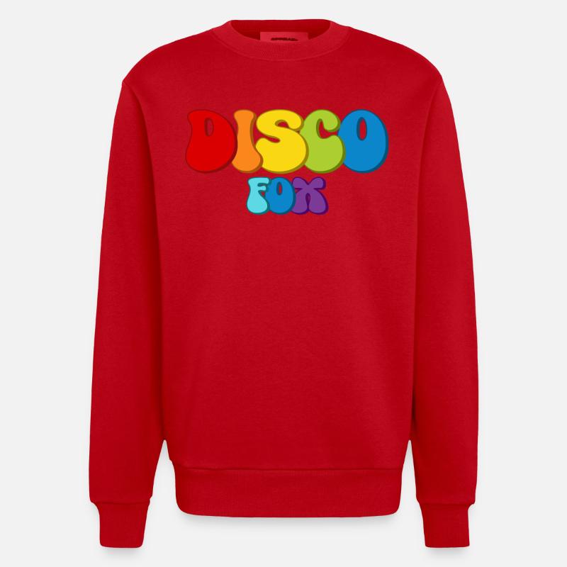 Disco Fox - Sweat bio épais oversize fabriqué en UE - rouge