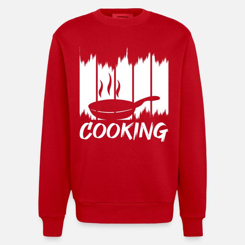 Lustiges Kochen - Heavyweight Oversized Organic Crew Neck Made in EU - Rot