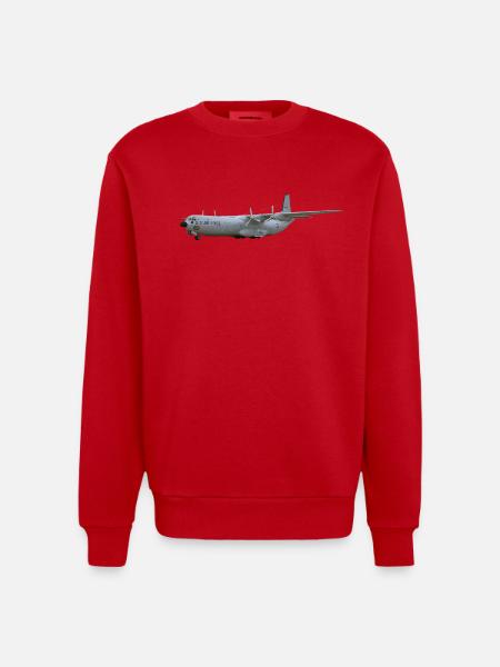 C-133 Cargomaster - Sweat bio épais oversize fabriqué en UE - rouge