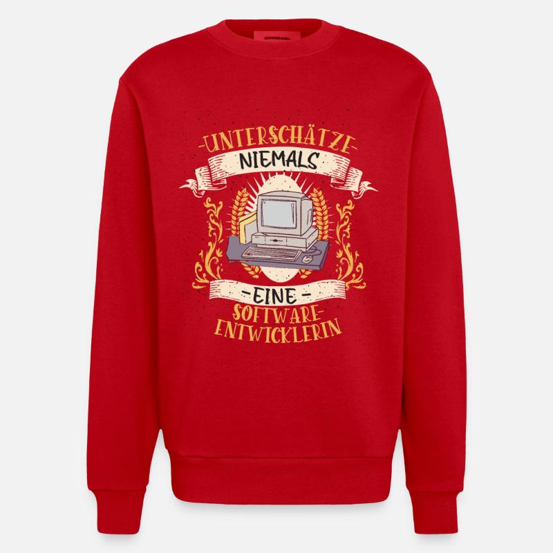 Softwareentwicklerin Geschenk Code Lustig - Heavyweight Oversized Organic Crew Neck Made in EU - Rot