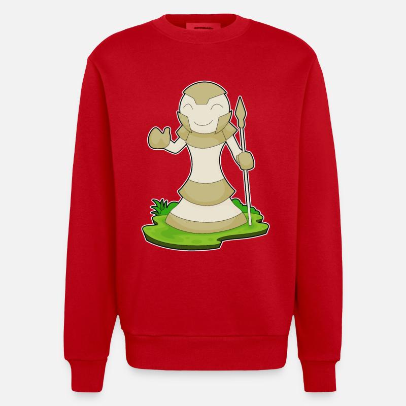 Schachfigur Bauer Schach - Heavyweight Oversized Organic Crew Neck Made in EU - Rot