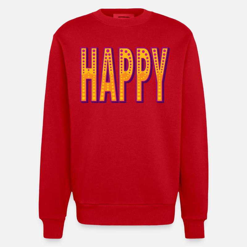 Fröhlicher Zirkusstil - Heavyweight Oversized Organic Crew Neck Made in EU - Rot
