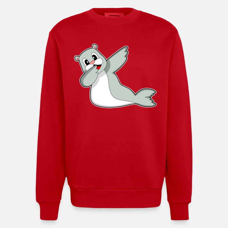 Danse hip-hop Seal - Sweat bio épais oversize fabriqué en UE - rouge