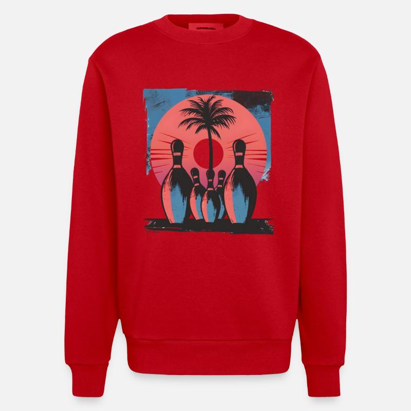 Bowling - Sweat bio épais oversize fabriqué en UE - rouge