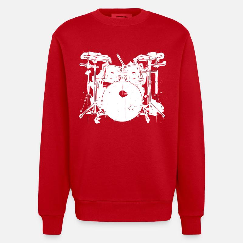 Percussion - Sweat bio épais oversize fabriqué en UE - rouge