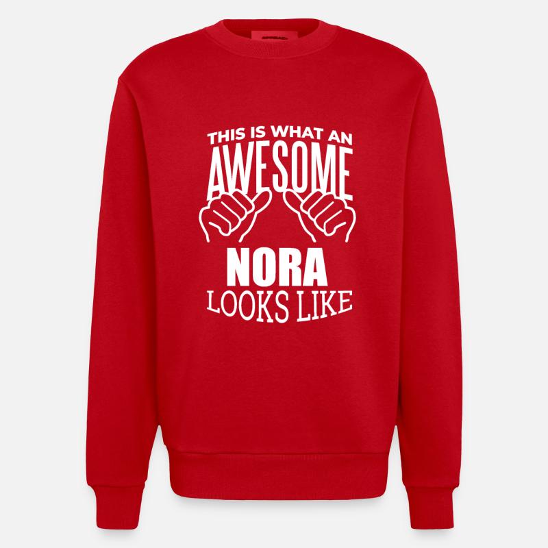 Nora - Sweat bio épais oversize fabriqué en UE - rouge