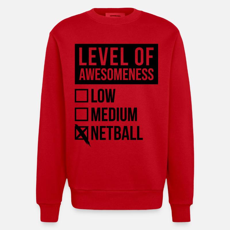 Netball - Sweat bio épais oversize fabriqué en UE - rouge