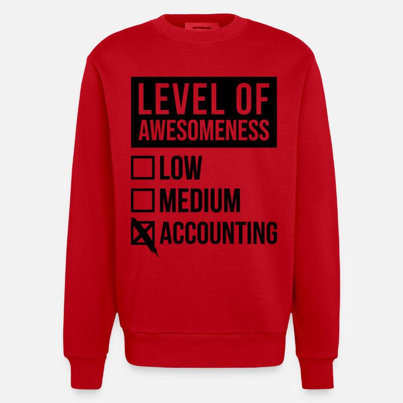 comptable - Sweat bio épais oversize fabriqué en UE - rouge