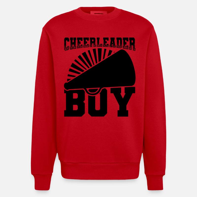 Cheerleader Junge - Heavyweight Oversized Organic Crew Neck Made in EU - Rot