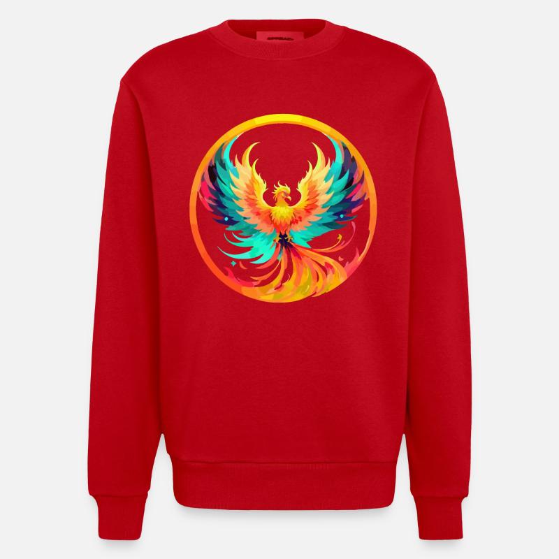 Phoenix Phönix - Sweat bio épais oversize fabriqué en UE - rouge