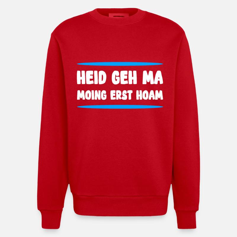 Bayrischer Spruch  - Heavyweight Oversized Organic Crew Neck Made in EU - Rot