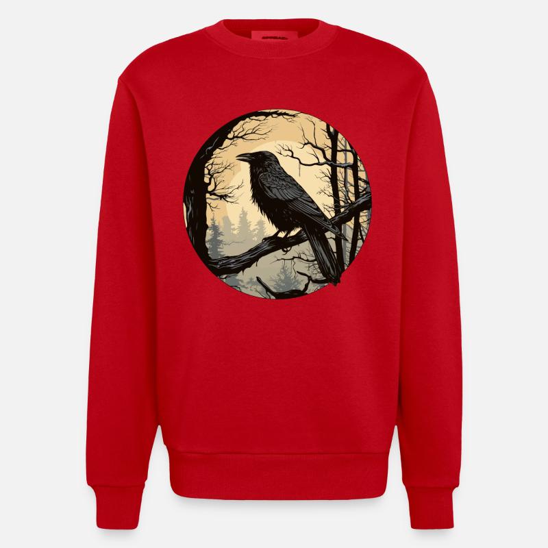 Rabe - Heavyweight Oversized Organic Crew Neck Made in EU - Rot