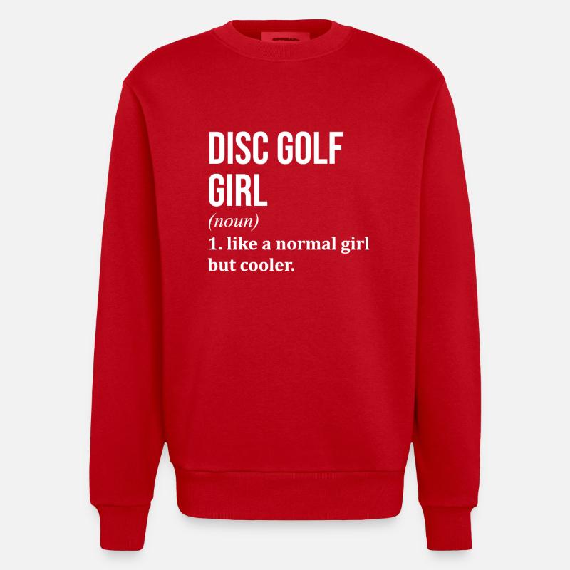 Discgolf - Heavyweight Oversized Organic Crew Neck Made in EU - Rot