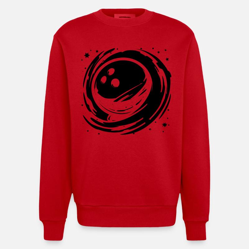 Bowling Grafik - Heavyweight Oversized Organic Crew Neck Made in EU - Rot