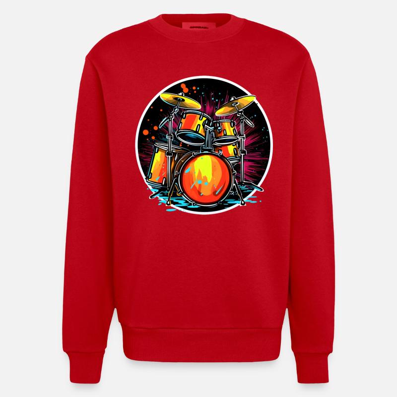 Portrait de piège - Sweat bio épais oversize fabriqué en UE - rouge