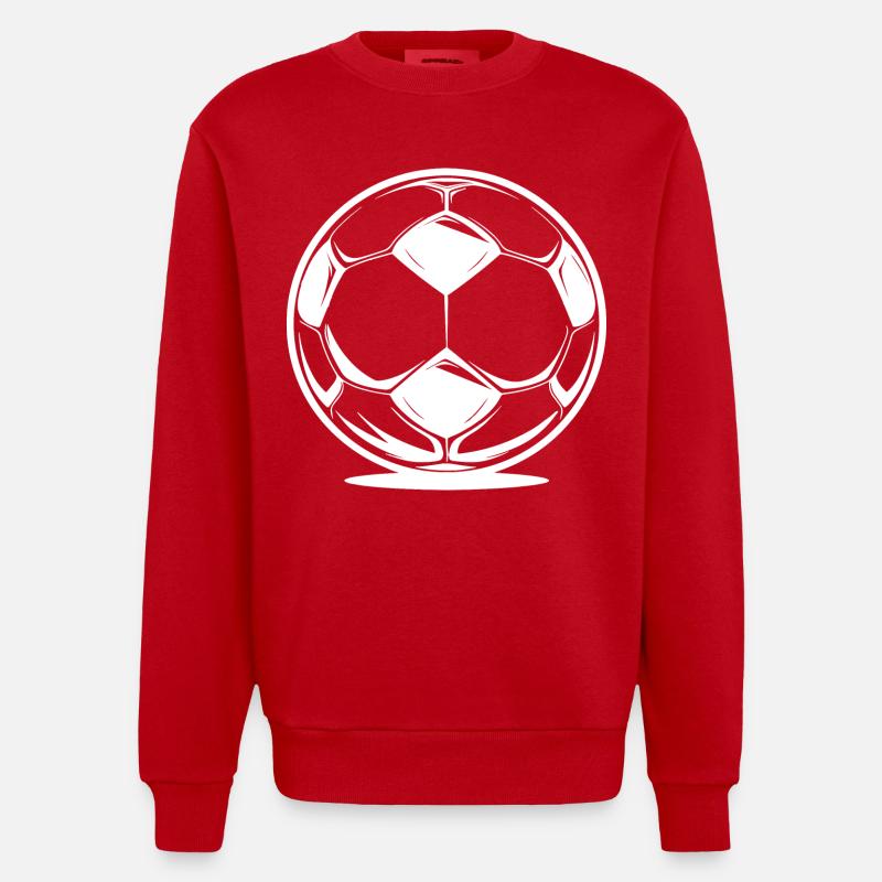 Fußball - Heavyweight Oversized Organic Crew Neck Made in EU - Rot