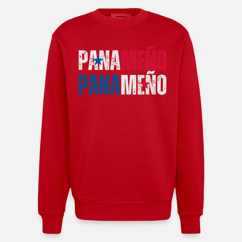 Drapeau panaméen, fierté panaméenne - Sweat bio épais oversize fabriqué en UE - rouge