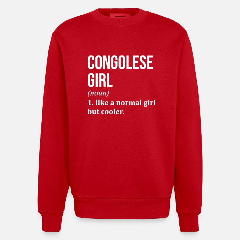 Kongo - Heavyweight Oversized Organic Crew Neck Made in EU - Rot