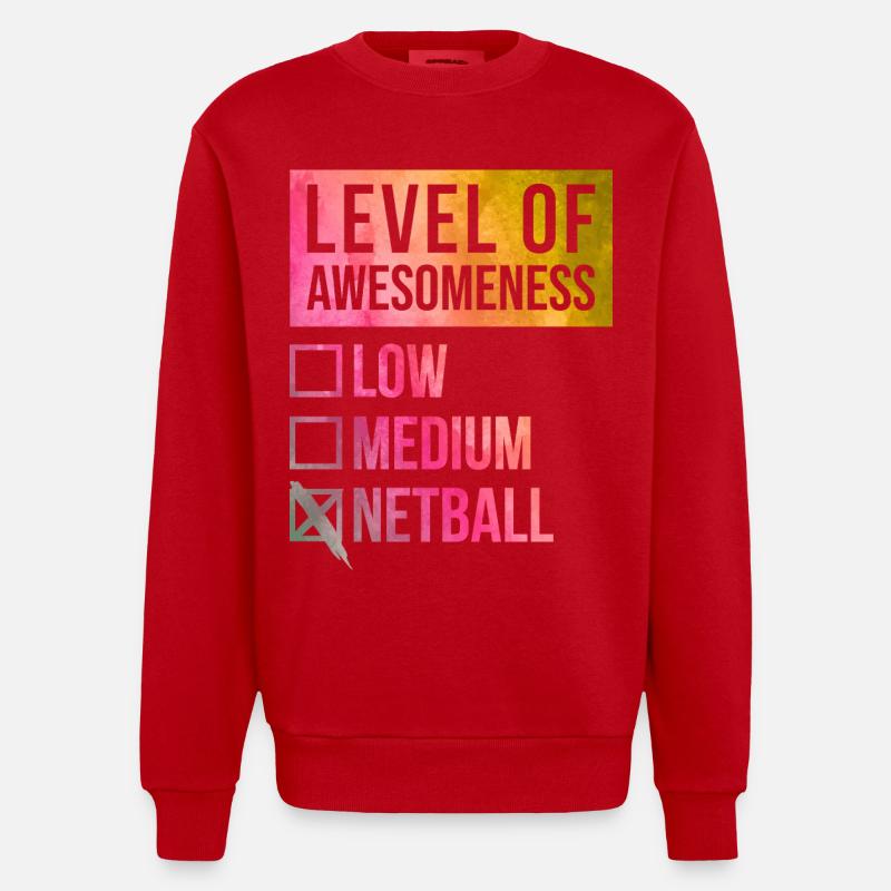 Netball - Sweat bio épais oversize fabriqué en UE - rouge