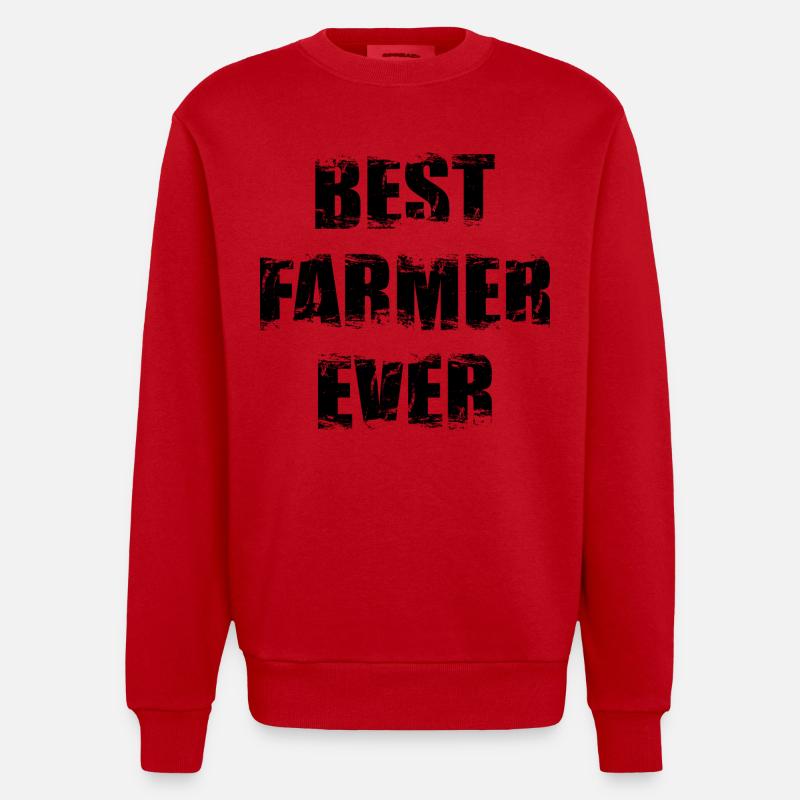 Bester Bauer - Heavyweight Oversized Organic Crew Neck Made in EU - Rot
