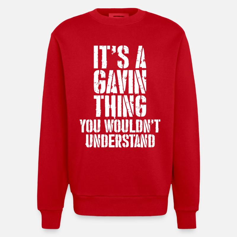 Es ist ein Gavin-Ding - Heavyweight Oversized Organic Crew Neck Made in EU - Rot