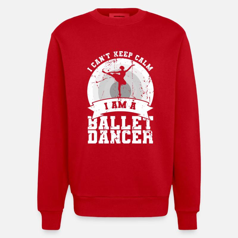 Je suis danseuse de ballet - Sweat bio épais oversize fabriqué en UE - rouge