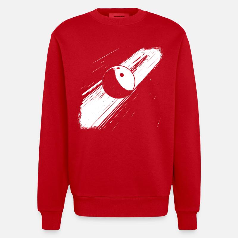 Bowlingkugel - Heavyweight Oversized Organic Crew Neck Made in EU - Rot